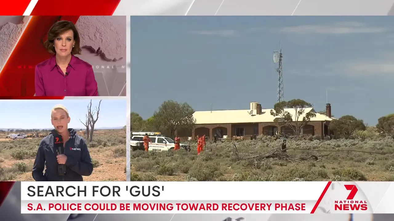 Police helicopter hovering over search area with ground teams below