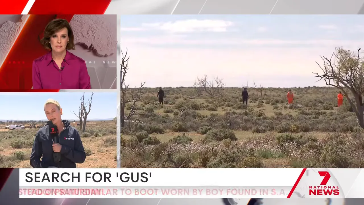 SES volunteers and police organized on the property search grid