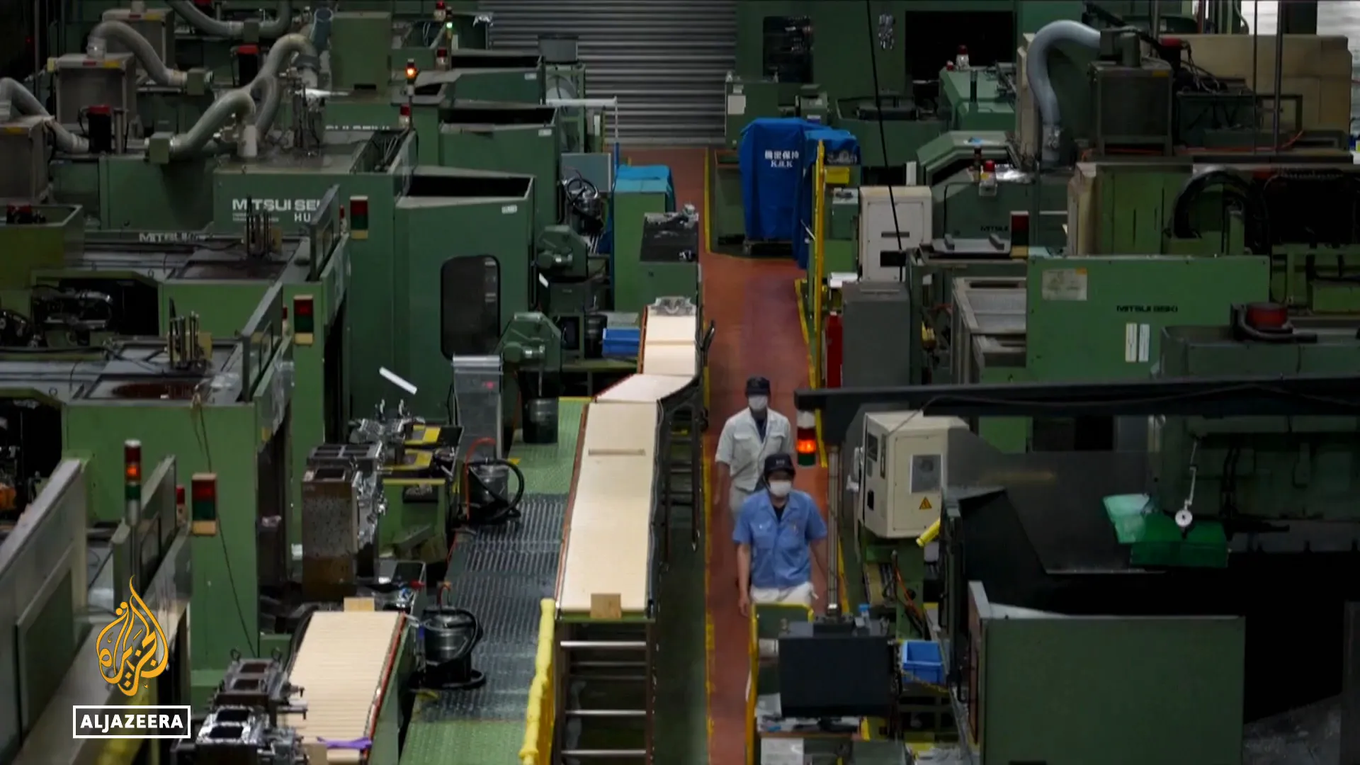 Busy Japanese auto manufacturing plant