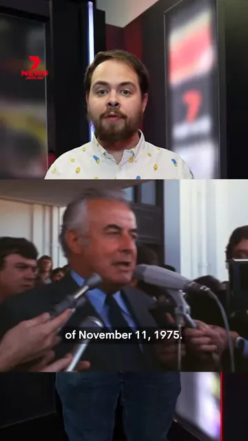 Whitlam on Parliament House steps after dismissal