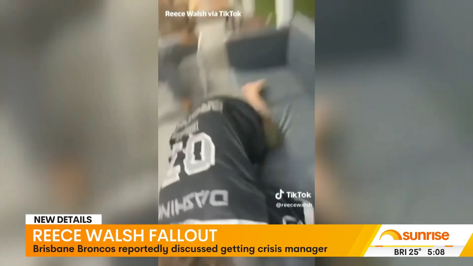 Reece Walsh in Broncos training gear