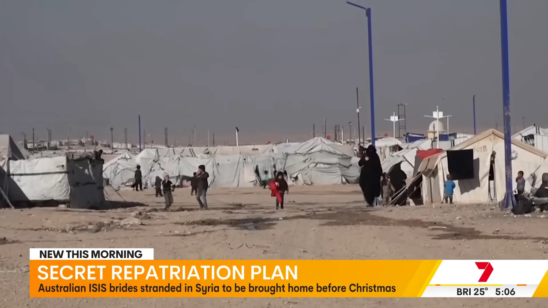 Displaced people in camps in northern Syria