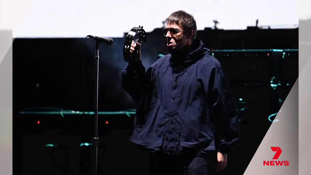 Liam with tambourine during reunion