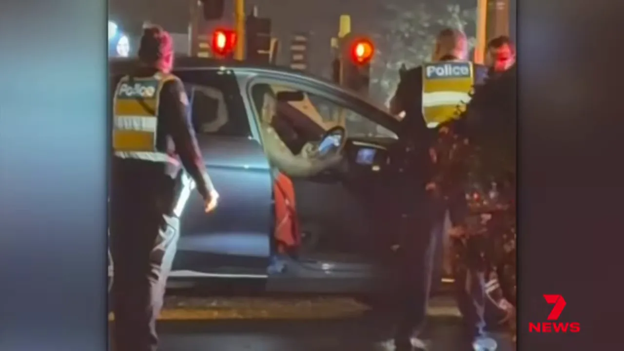 Vehicle stopped at Bell Street after pursuit