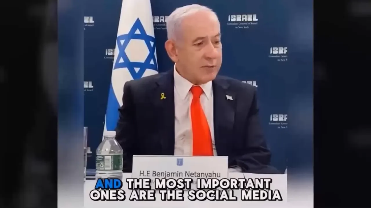 Netanyahu speaking about social media and influencers