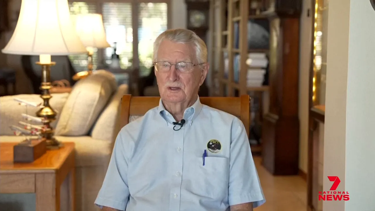 Interview shot of a retired NASA engineer speaking about Artemis II and future mission ambitions