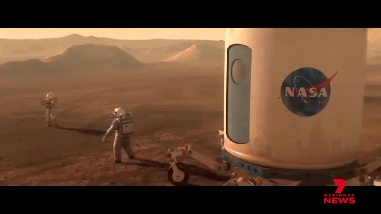 Astronaut and spacecraft hardware on the Moon with NASA mission imagery