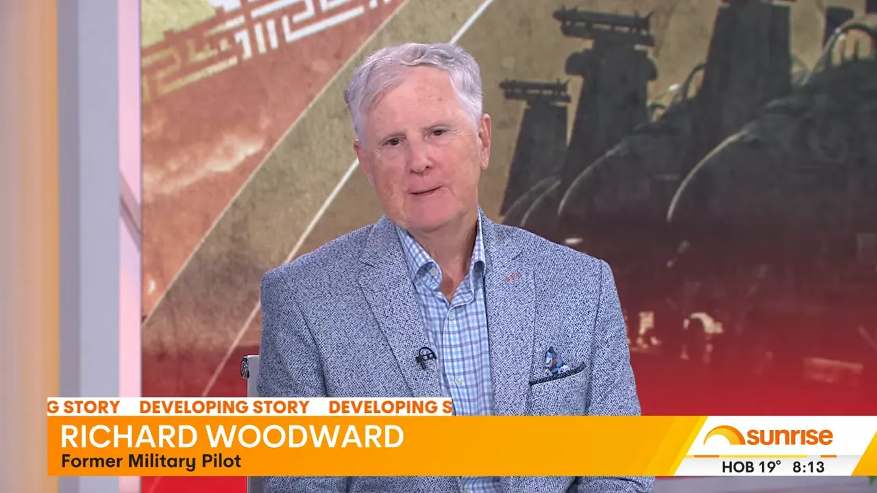 Richard Woodward speaking on TV as he explains survival considerations after ejection