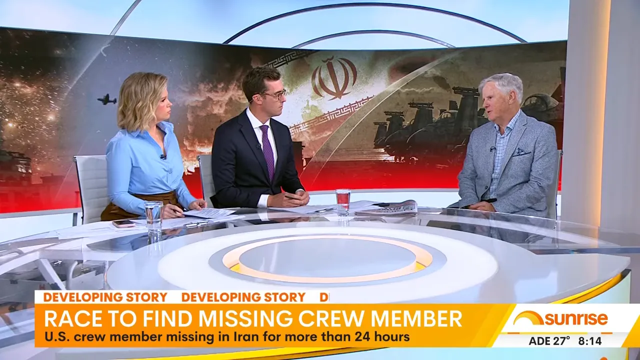 News studio interview with Richard Woodward about beacon radio and survival gear after ejection