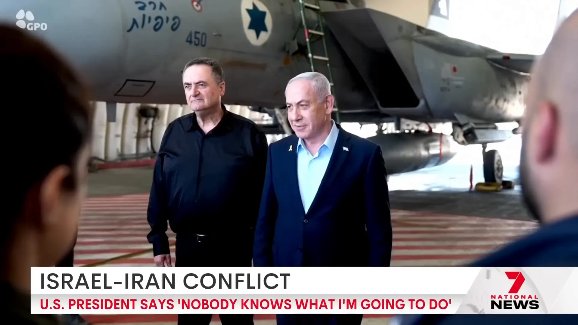 Israel's prime minister expressing gratitude to US President Trump