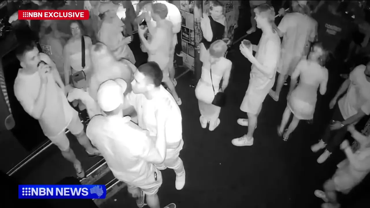 Footage frame shown to the Newcastle court during the hearing.