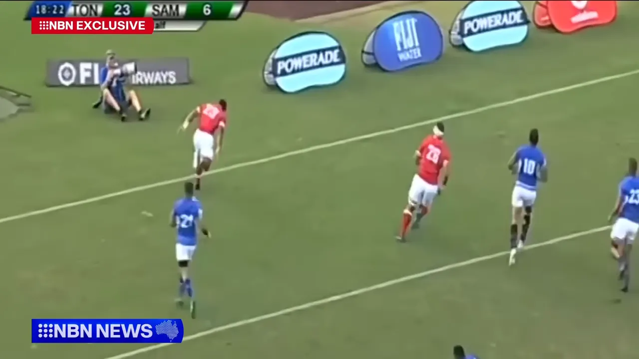 Archive footage or image referencing Latu's rugby career and recent club signing.