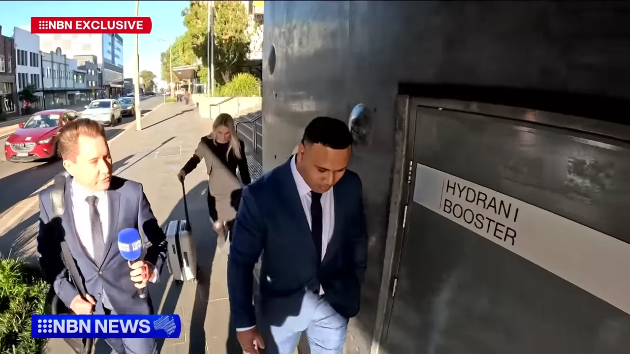 Legal teams and observers outside the courthouse after the verdict.