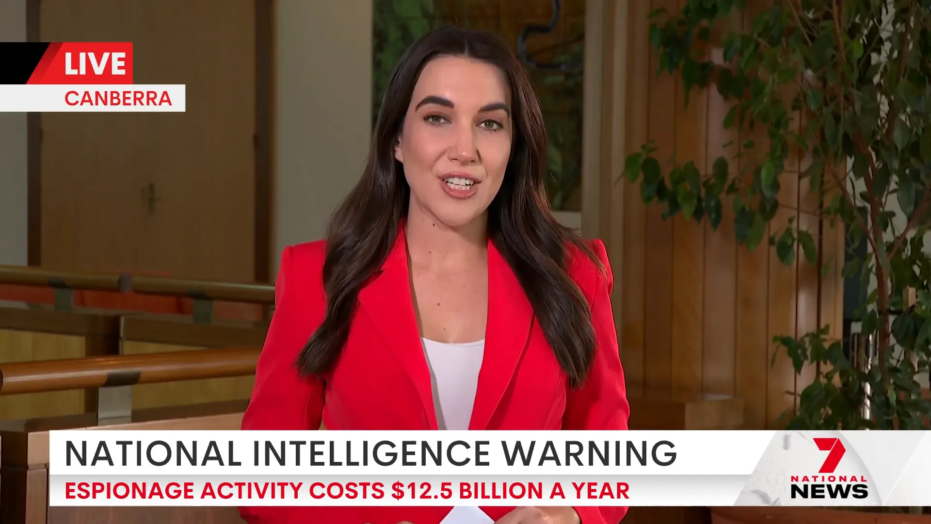 Australia's annual spending on counter-espionage