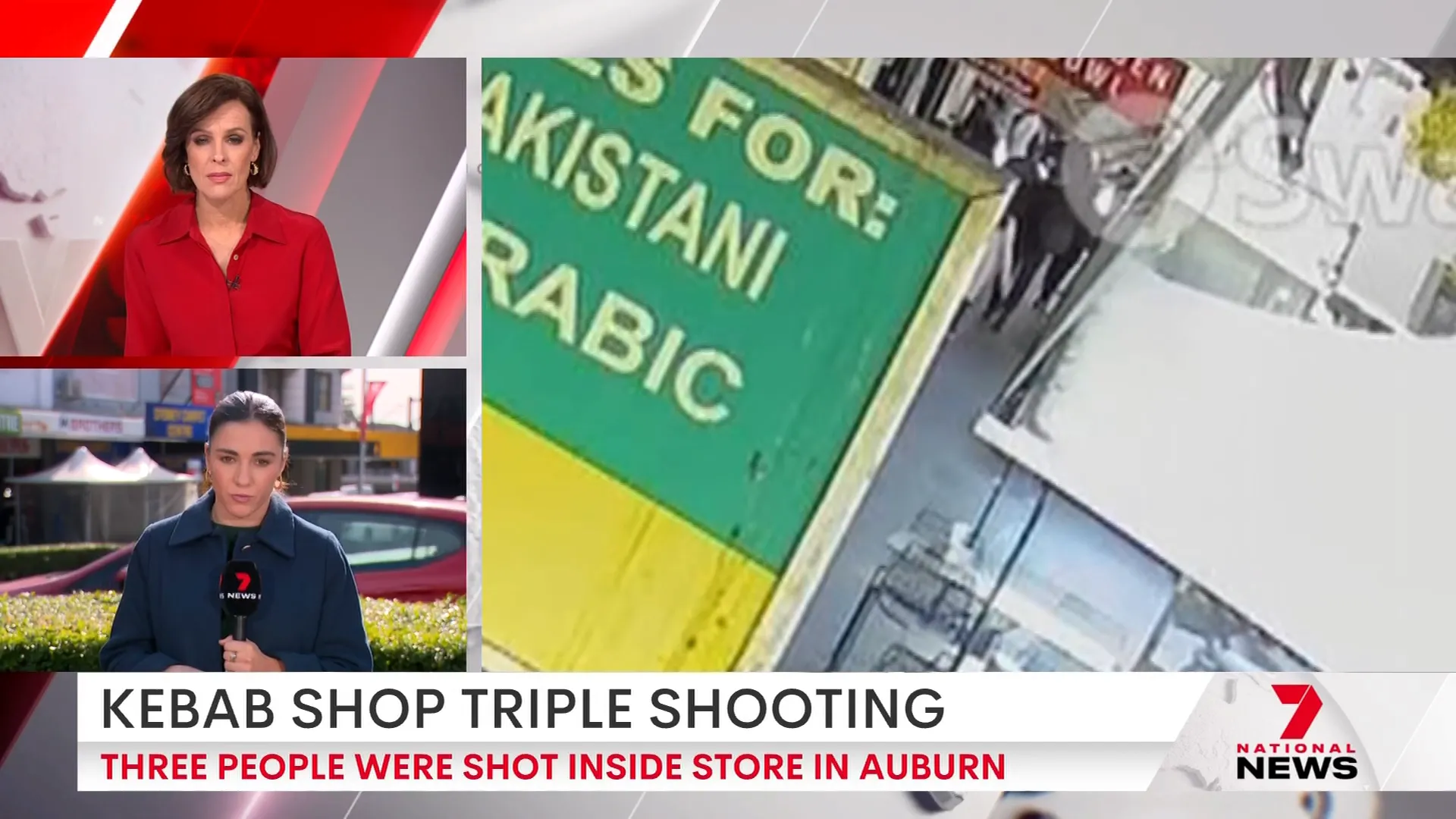 CCTV footage showing masked gunmen opening fire inside the kebab shop