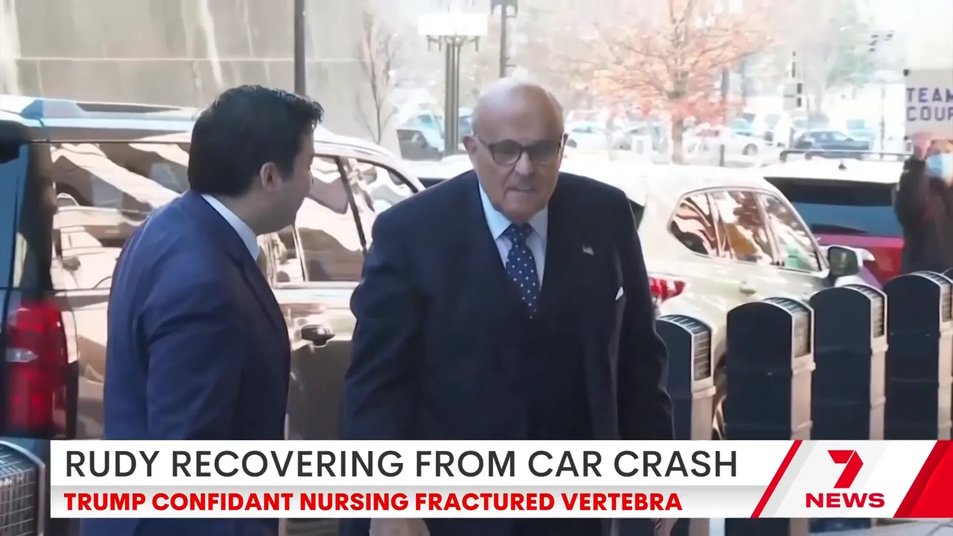 Damaged vehicles involved in the rear-end collision