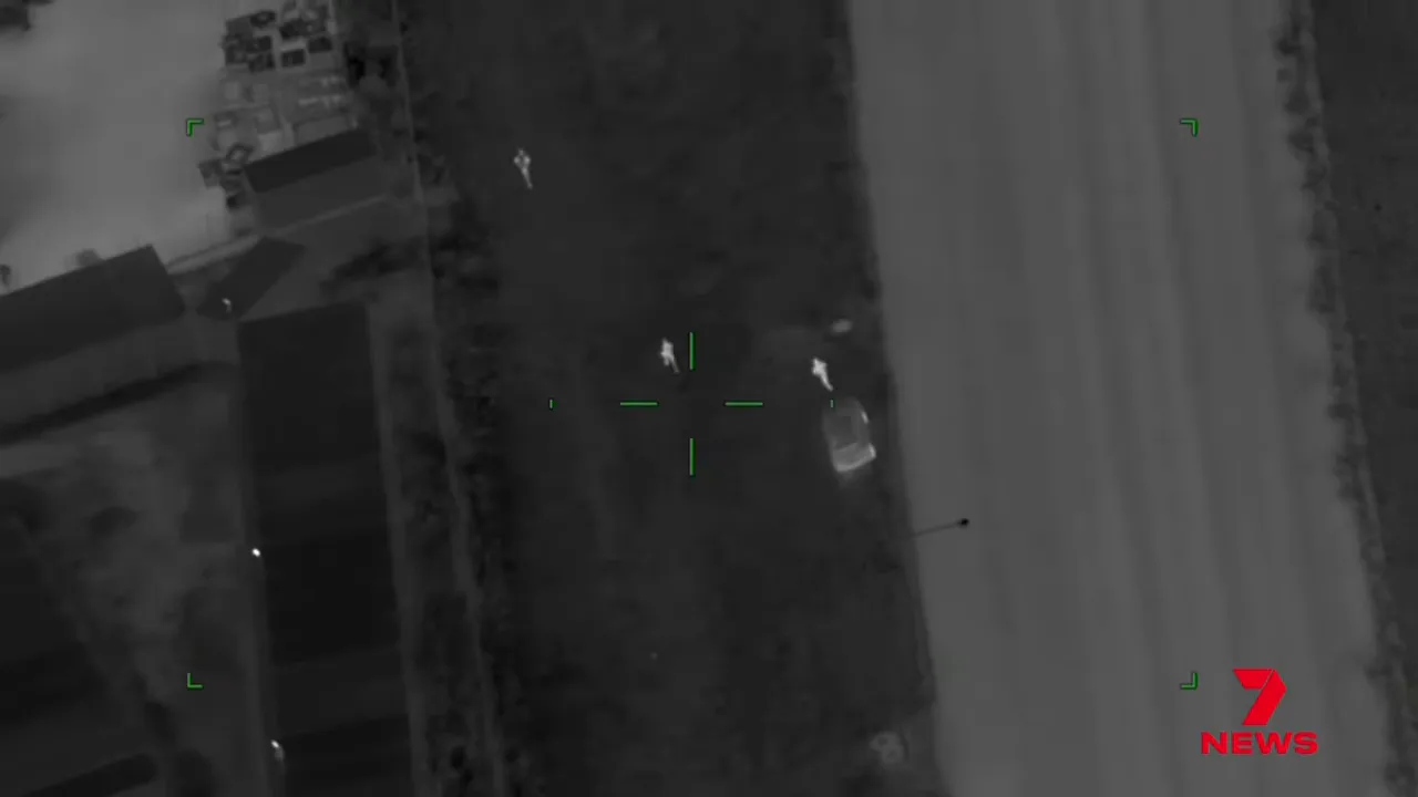 Air wing watches as stolen car is blocked