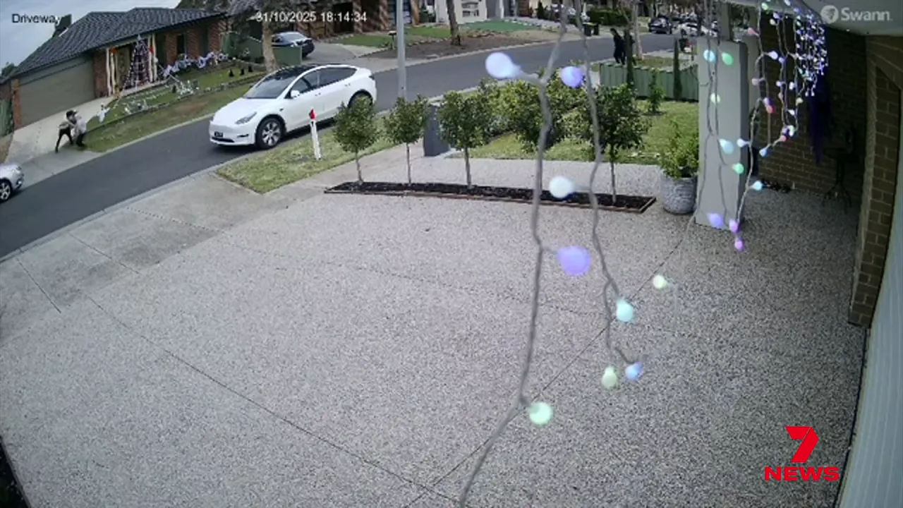 Two groups of youths facing off during the altercation