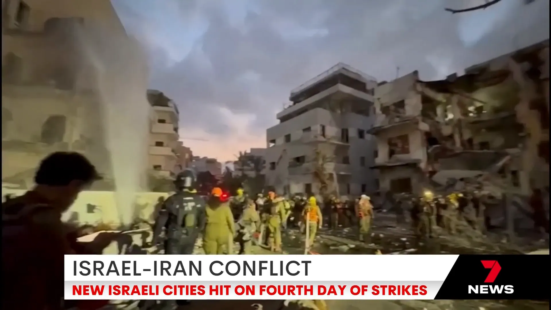 Missile impact sites in central Israel with casualties