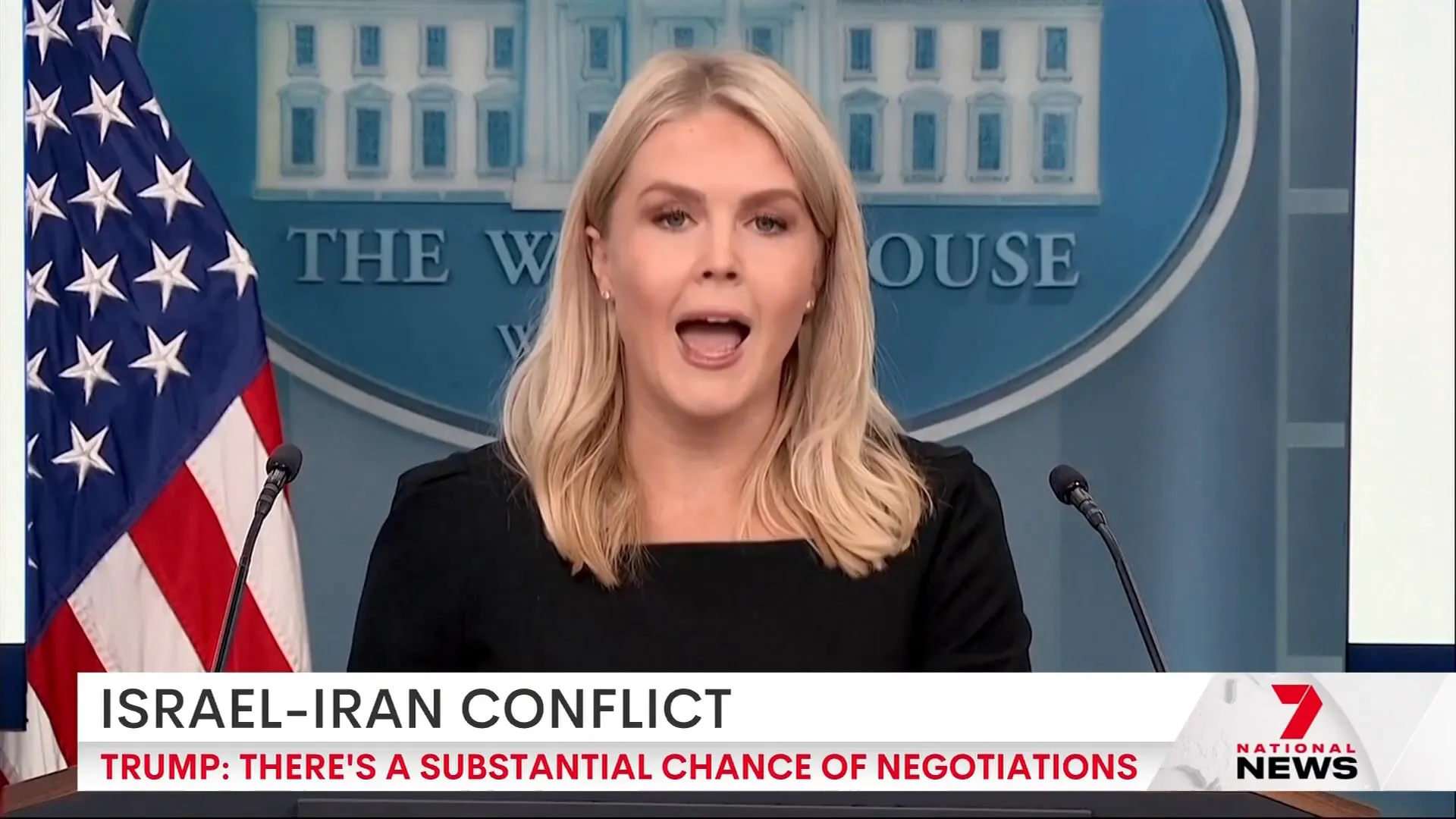 Press secretary delivering message on Iran negotiations
