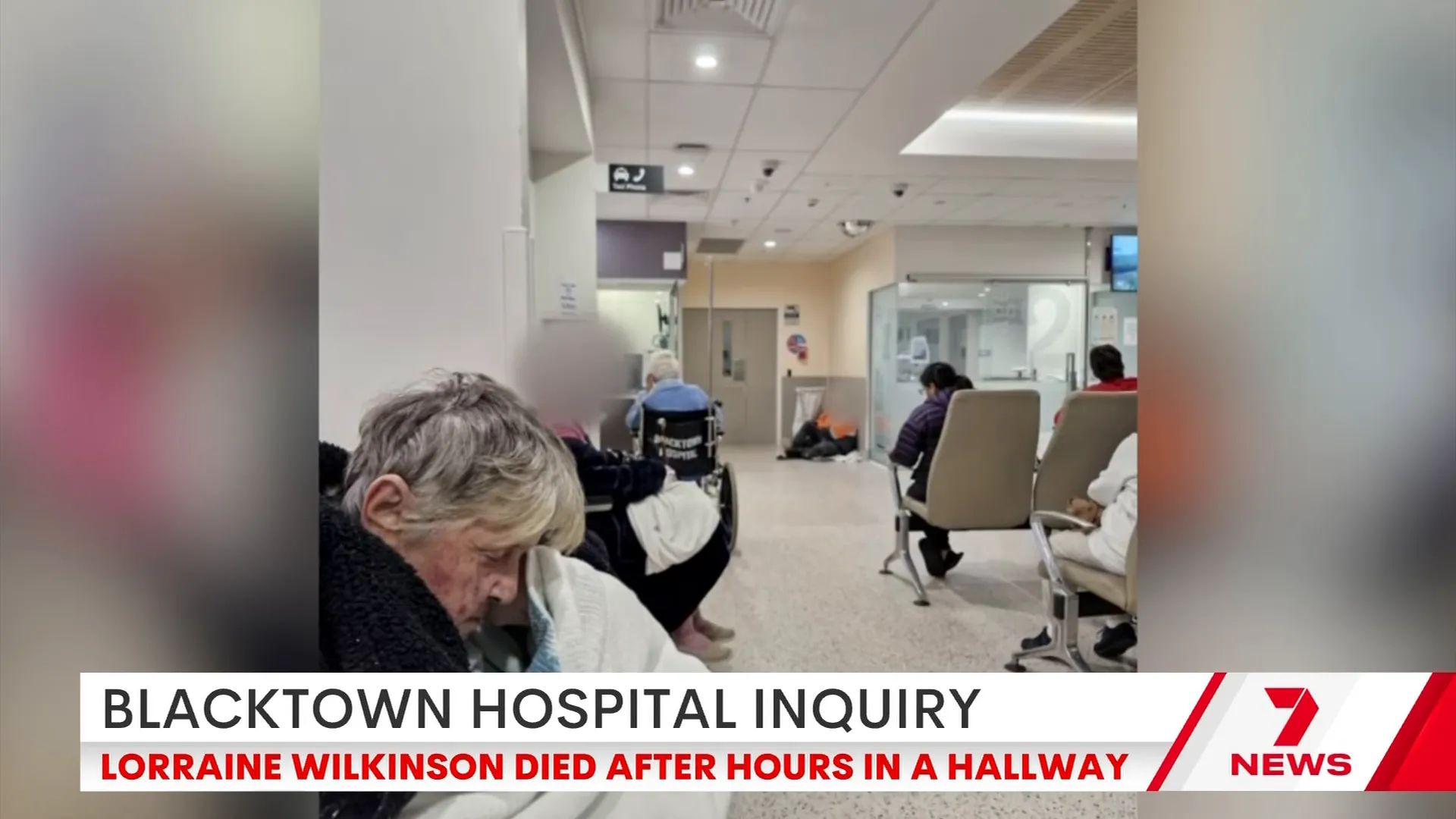 Photo of elderly patient corridor to illustrate concerns about hallway waiting times
