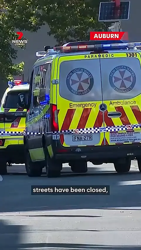 Police cordon and street closures in Auburn during investigation