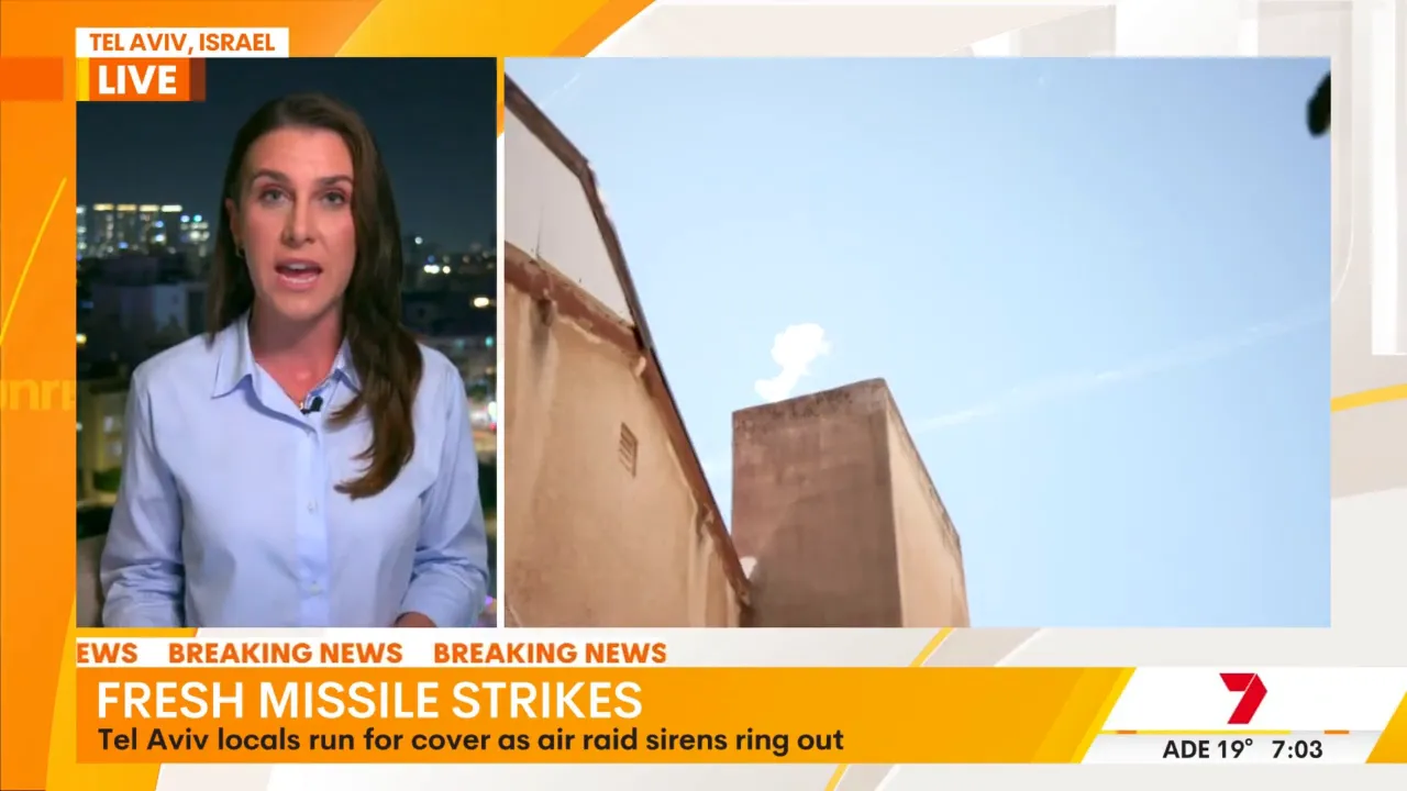 Missile alert sirens in Israel during the attacks