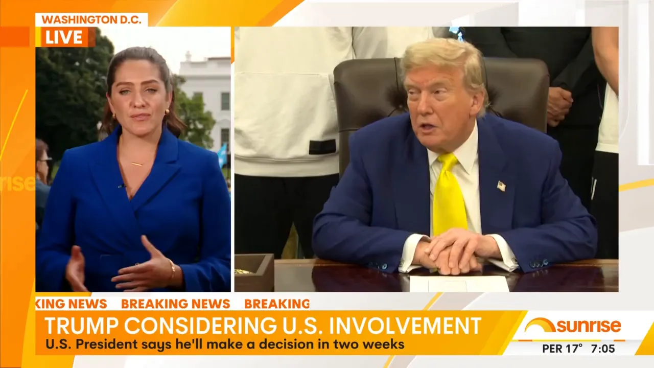 US President addressing the Iran conflict