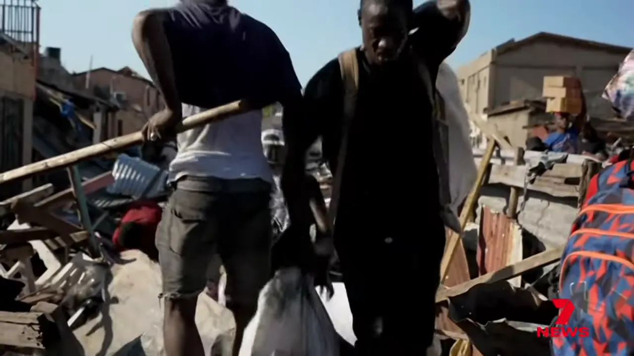 Residents waiting for aid and assistance