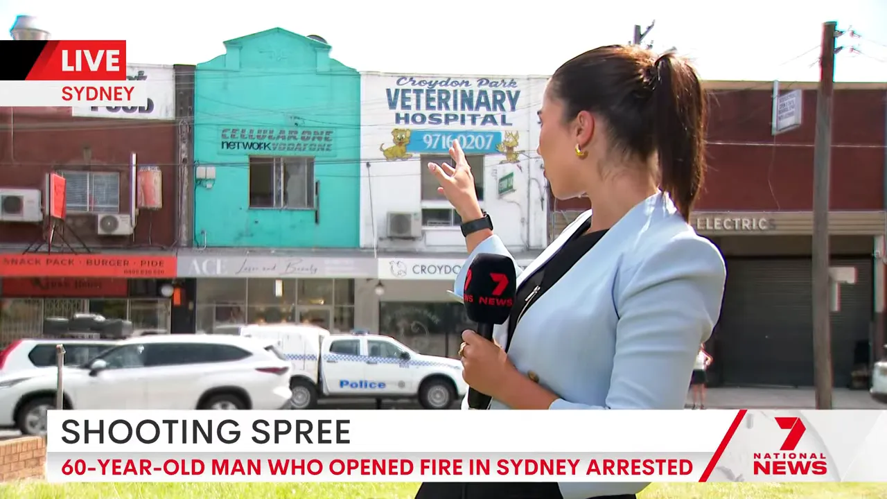 Reporter at the window where shots were fired