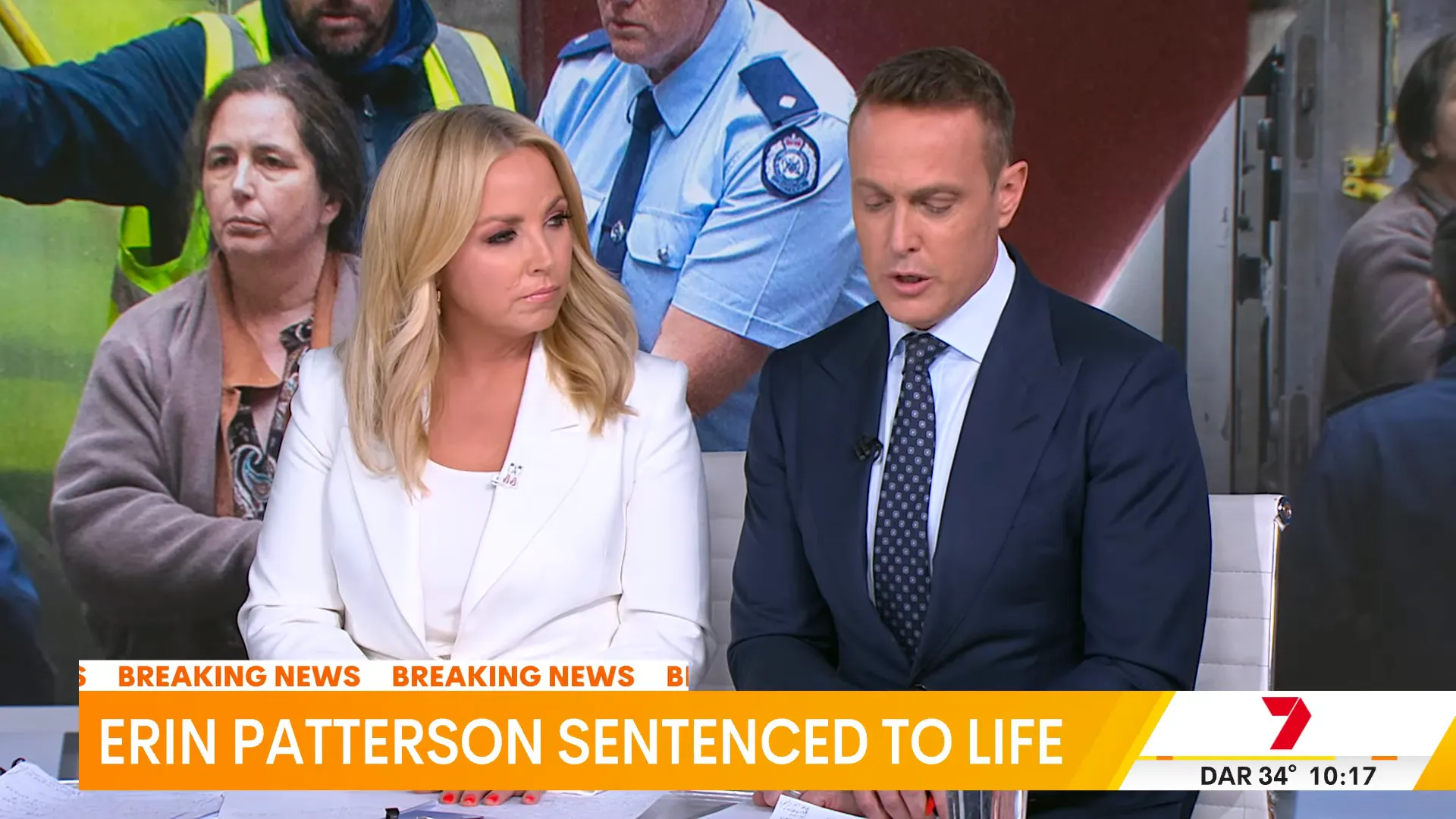 Justice Beale announcing the sentences in court