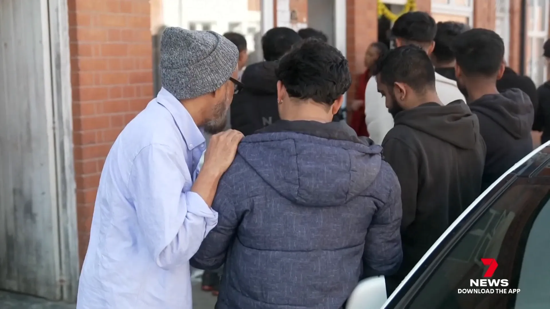 Vishwas on the phone after surviving the crash