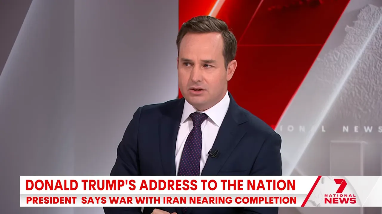 National News host speaking on segment about Trump’s address and Iran