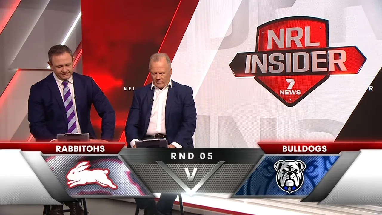 NRL Insider graphic showing Rabbitohs vs Bulldogs for NRL Round Five
