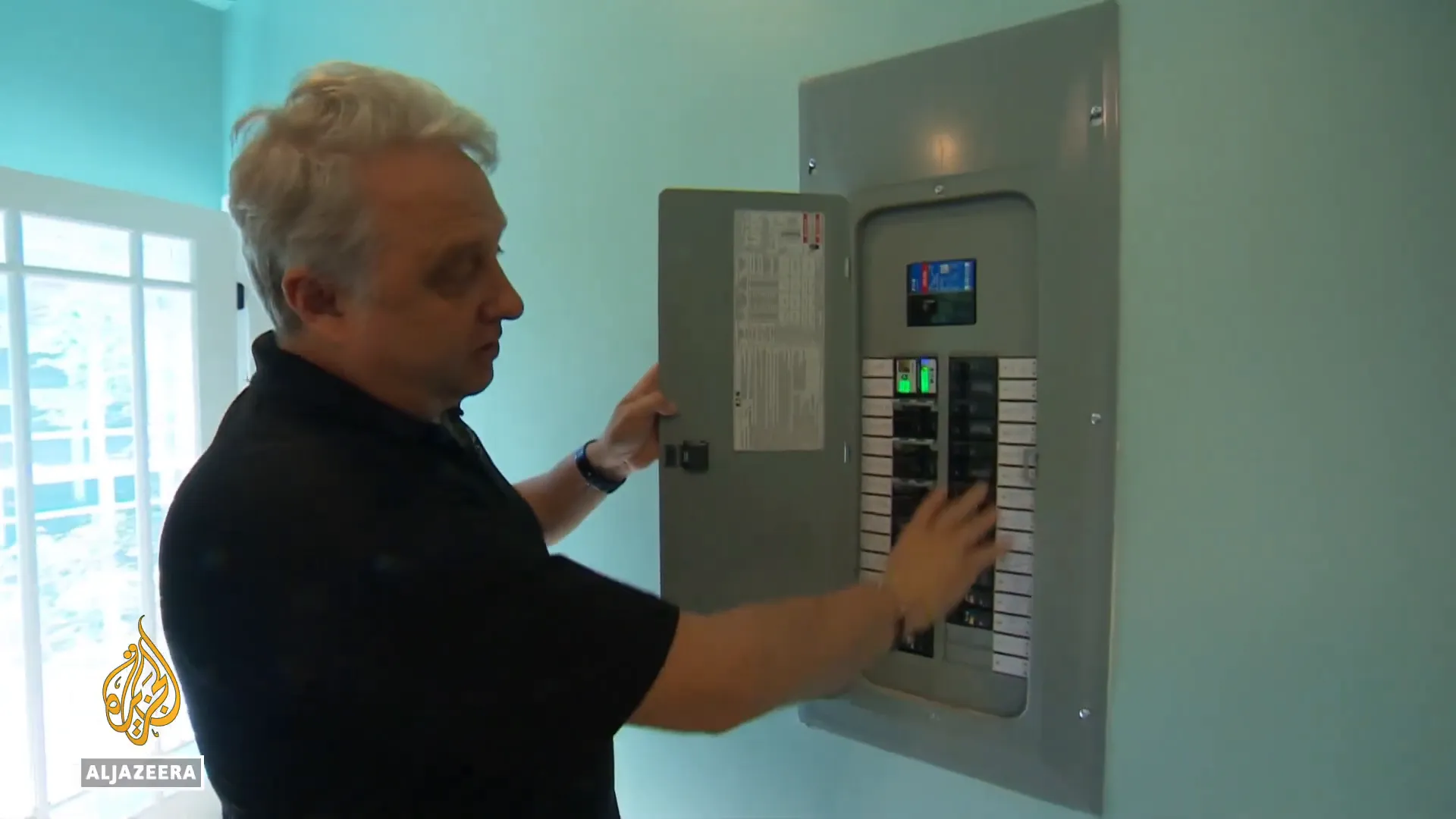 Electrical panel with copper breakers and wiring