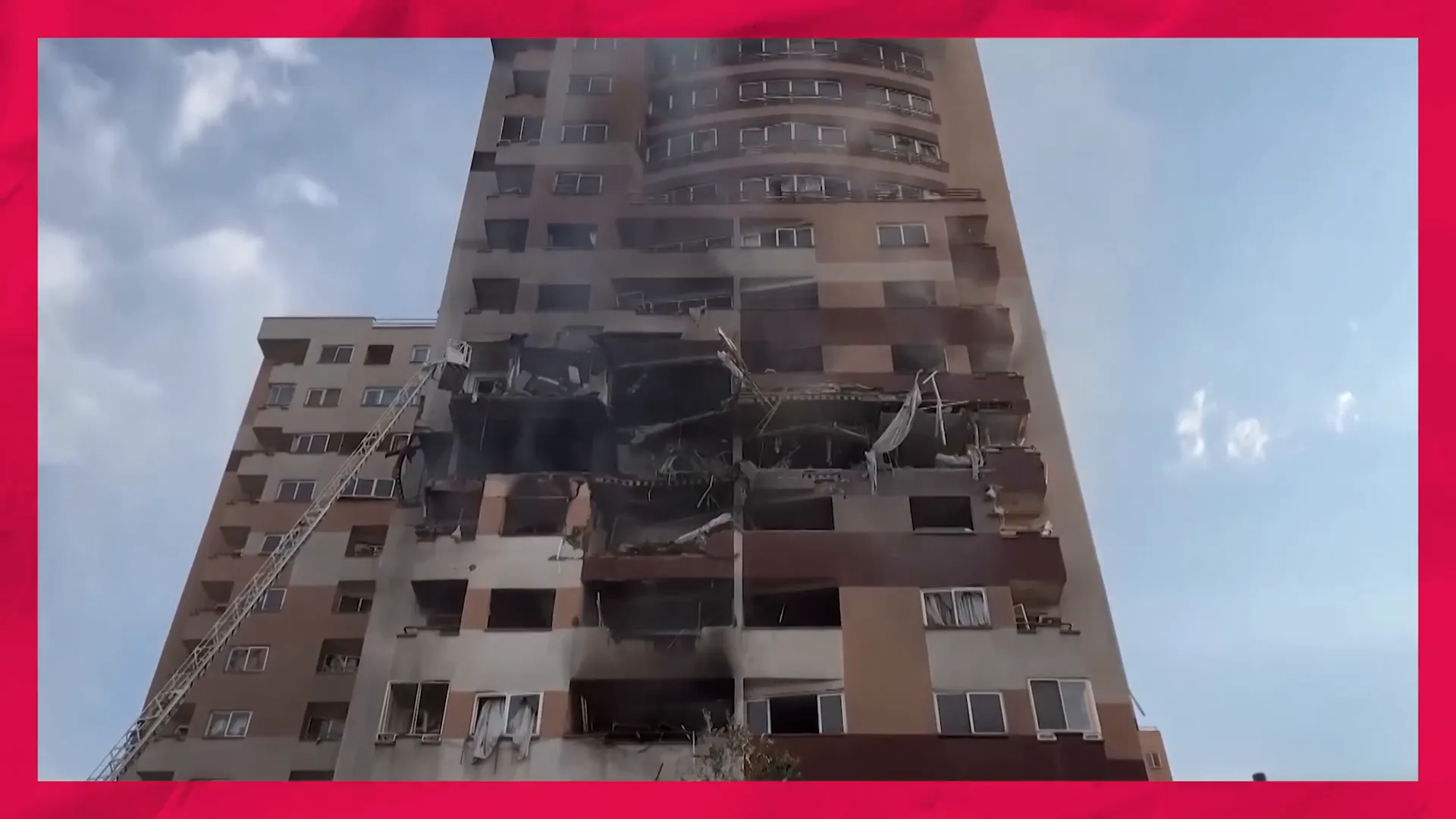 Damage in residential areas of Iran after air raids