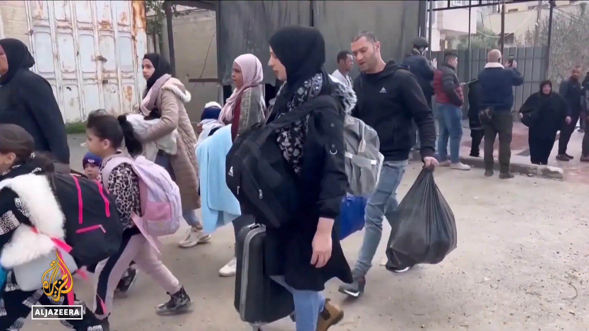 Evicted Palestinian families in West Bank