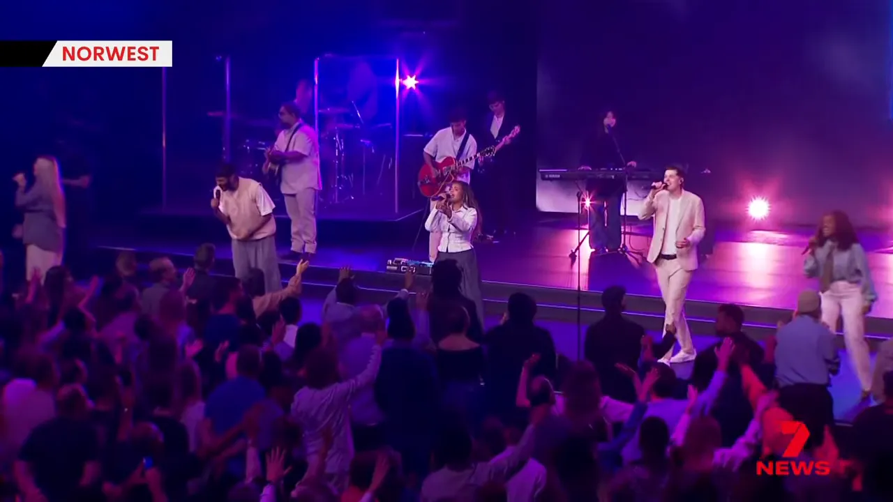Easter worship band performing on stage for congregation