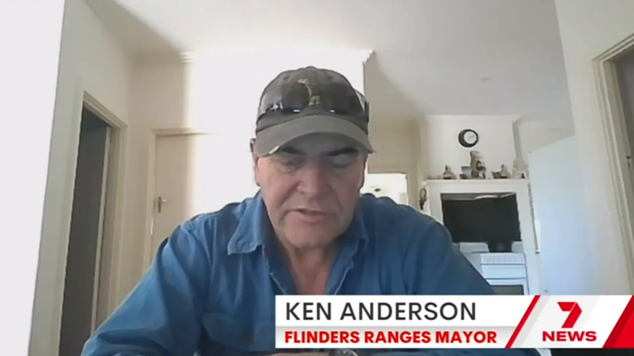 Flinders Ranges mayor speaking in a video interview about stolen cemetery plaques