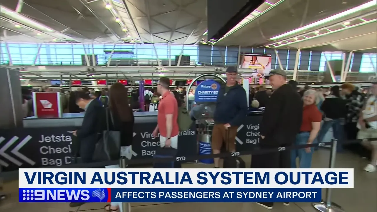 Long queues as Virgin Australia resolves a check‑in outage