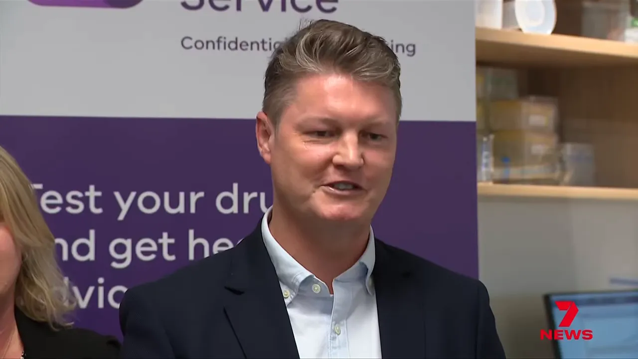 Politician giving a televised statement at a press event