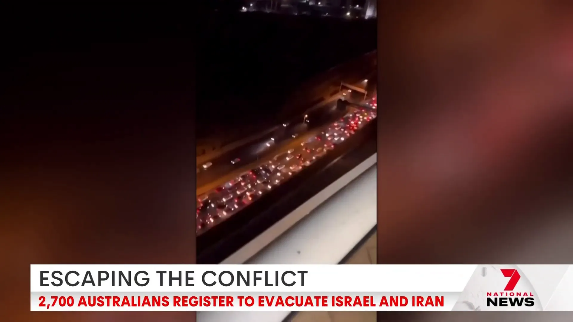 Map highlighting Iran and Israel with Australian citizens' locations