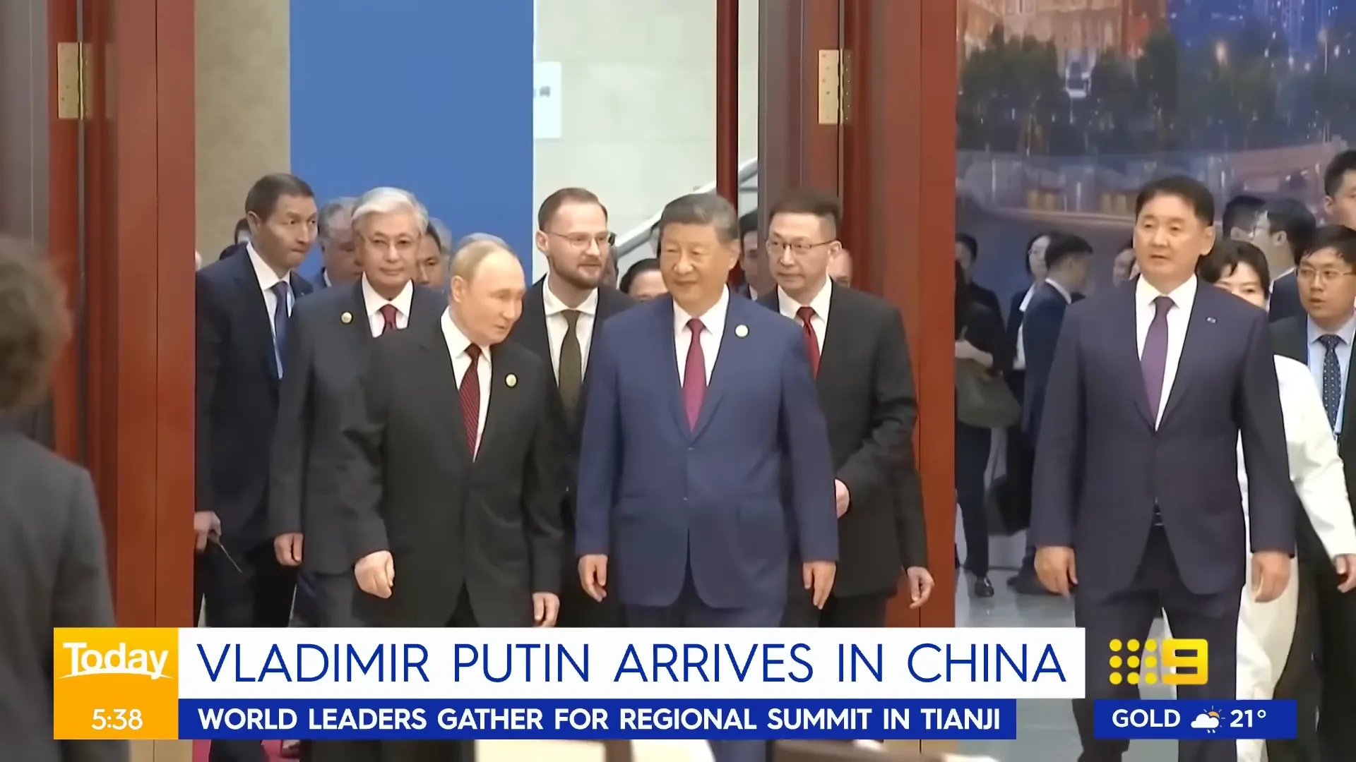 Russian President Vladimir Putin arriving in China for the summit