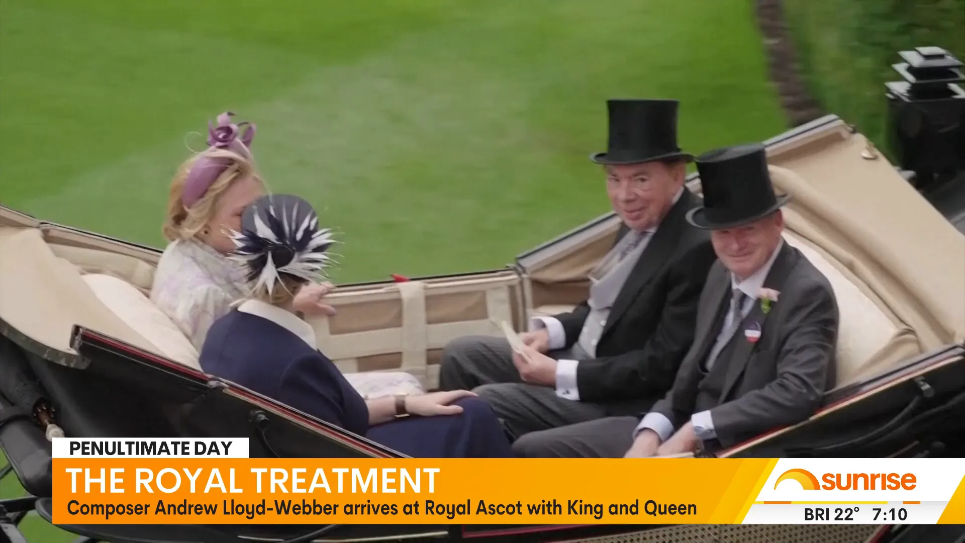 Andrew Lloyd Webber at Royal Ascot with King and Queen