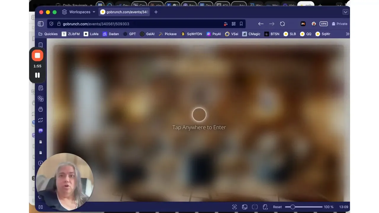 Browser permission prompt for camera and microphone