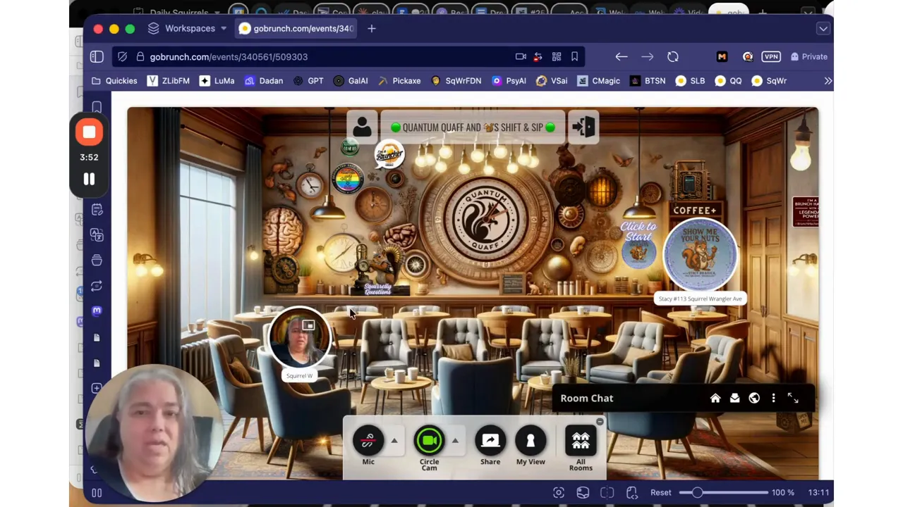 Example of circle cam in the participant seat