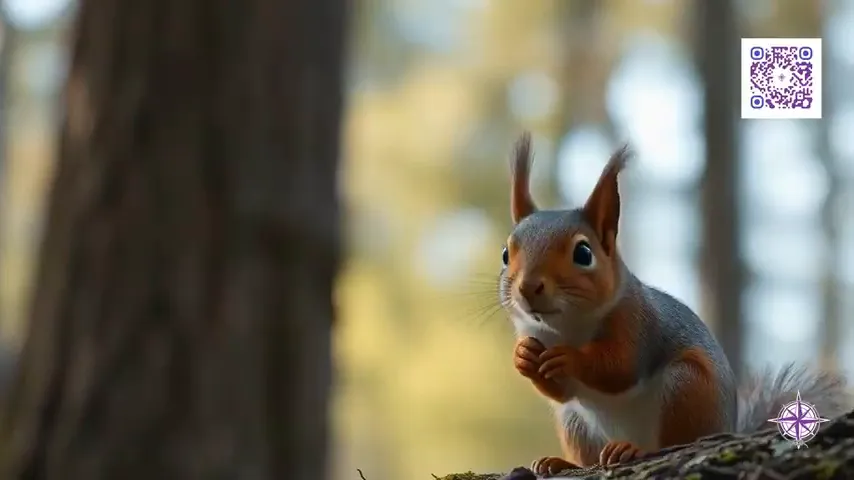 Squirrel looking for food