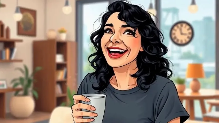 Virtual coffee gathering with friends