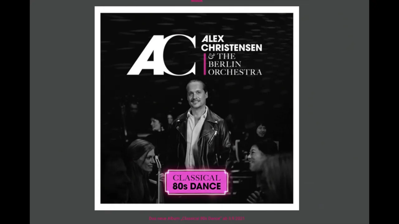 Albumcover mit Alex Christensen, The Berlin Orchestra und dem Schriftzug Classical 80s Dance