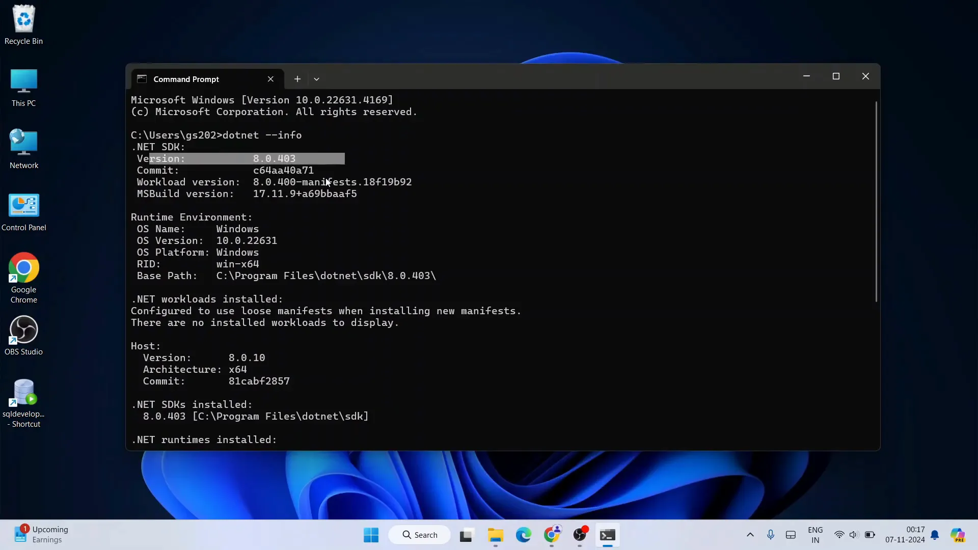 How to Install Dotnet SDK 8 on Windows 10/11 4 Verifying Dotnet Installation